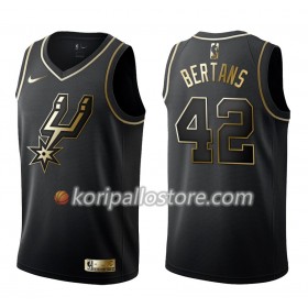 San Antonio Spurs Davis Bertans 42 Nike Musta Golden Edition Miesten Pelipaidat Swingman 